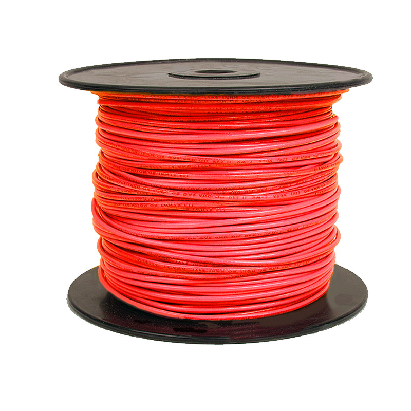 Red 14 Gauge Solid Wire-single conductor-500 foot roll